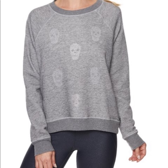 Betsey Johnson Tops - Betsey Johnson Embellished Skull Sweatshirt